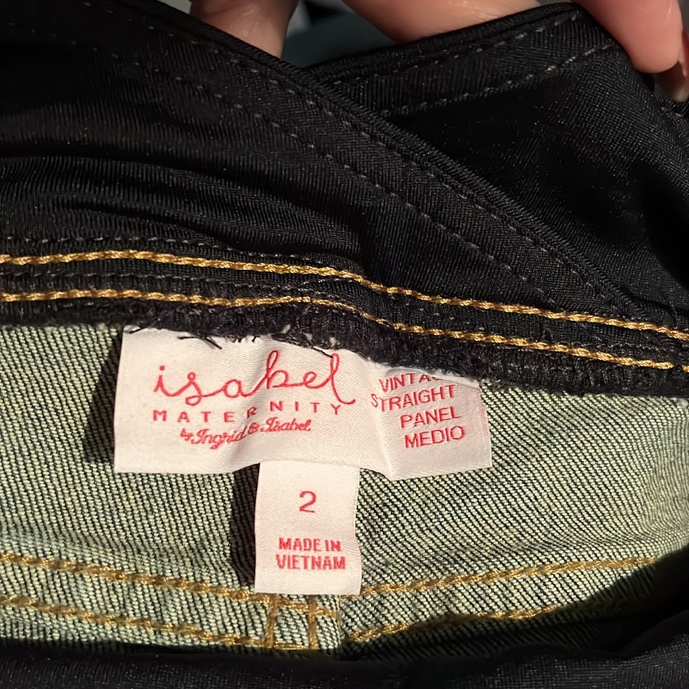 Isabel Maternity by Ingrid & Isabel Flare Jeans in Lt. Blue Denim Size 2 - Picture 4 of 13